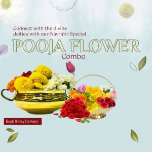 Navratri Pooja Flower template