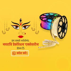 Navratri Decoration Material Social Media poster