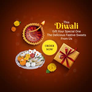 Diwali Sweets Facebook Poster
