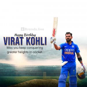 Virat Kohli Birthday illustration