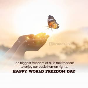 World Freedom Day marketing flyer