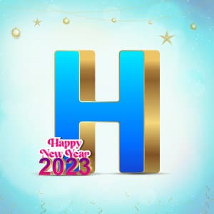 New Year Alphabet greeting image