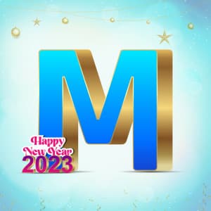 New Year Alphabet whatsapp status poster