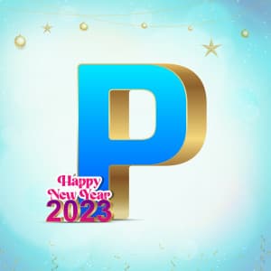 New Year Alphabet poster Maker