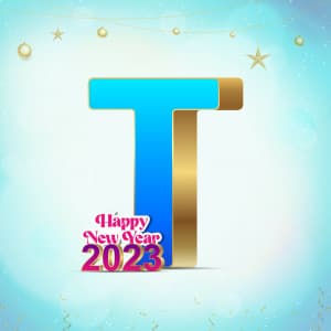 New Year Alphabet template