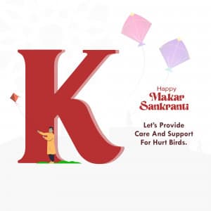 Makar Sankranti Alphabet marketing flyer