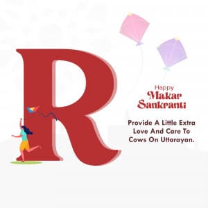 Makar Sankranti Alphabet facebook banner