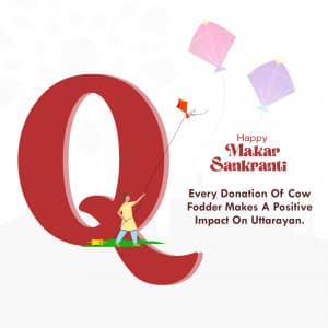 Makar Sankranti Alphabet facebook ad banner