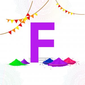 Alphabet - Holi advertisement banner