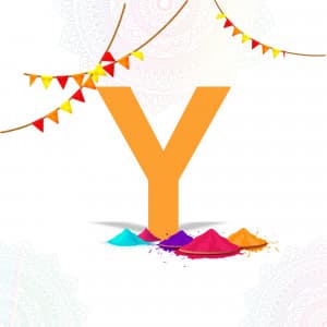 Alphabet - Holi Instagram banner