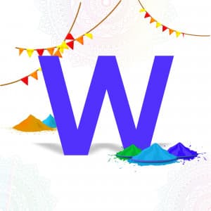 Alphabet - Holi banner