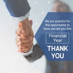 Financial Year Thank You flyer