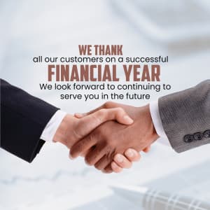 Financial Year Thank You poster