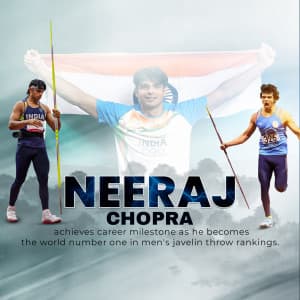 Neeraj Chopra Creates history Social Media post