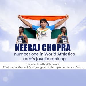 Neeraj Chopra Creates history template