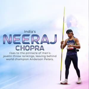 Neeraj Chopra Creates history flyer