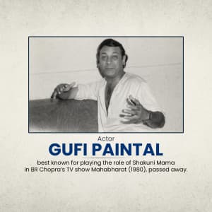 RIP Gufi Paintal flyer