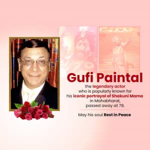 RIP Gufi Paintal poster