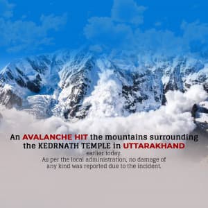 Kedarnath Avalanche Social Media post