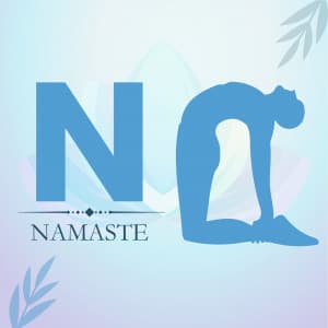 International Yoga Day Alphabet Facebook Poster