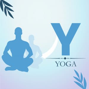 International Yoga Day Alphabet Instagram banner