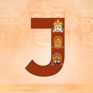 Rath Yatra Alphabet marketing poster