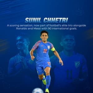 Sunil Chhetri - Third  Active International Goal scorer facebook banner