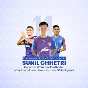 Sunil Chhetri - Third  Active International Goal scorer post