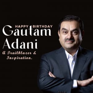 Gautam Adani Birthday event advertisement