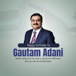 Gautam Adani Birthday illustration