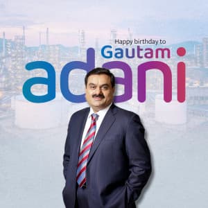 Gautam Adani Birthday banner
