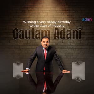 Gautam Adani Birthday event poster