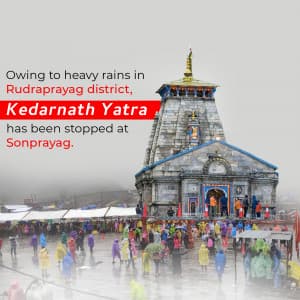 Kedarnath Yatra Stopped banner