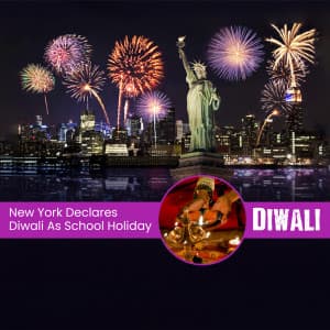 Diwali Holiday in New York facebook banner