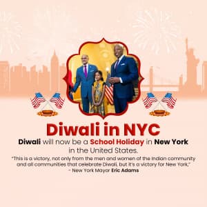 Diwali Holiday in New York Instagram banner