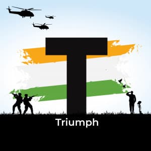 Kargil Vijay Diwas Alphabet template