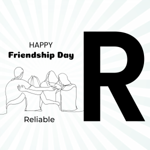 Friendship Day Alphabet greeting image