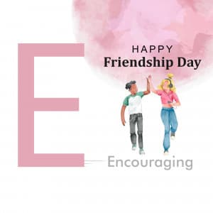 Friendship Day Alphabet facebook banner
