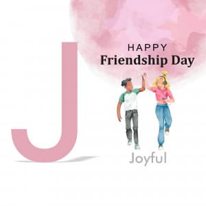 Friendship Day Alphabet template