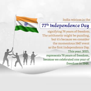 Is it 77th or 76th Independence Day? Instagram banner