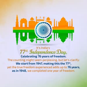 Is it 78th or 77th Independence Day? Instagram Post