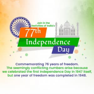 Is it 77th or 76th Independence Day? post