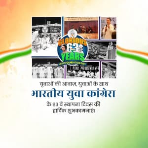 Indian Youth Congress Foundation Day flyer