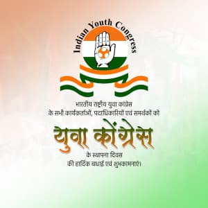 Indian Youth Congress Foundation Day banner