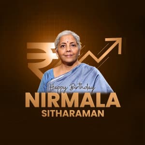 Nirmala Sitharaman Birthday event advertisement