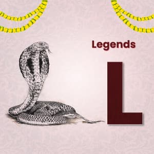 Nag Panchami Alphabet creative image