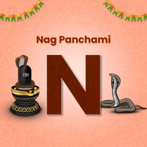 Nag Panchami Alphabet Facebook Poster