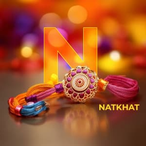 Raksha Bandhan Alphabet Facebook Poster