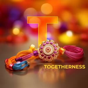 Raksha Bandhan Alphabet graphic