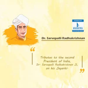 Sarvepalli Radhakrishnan Jayanti post